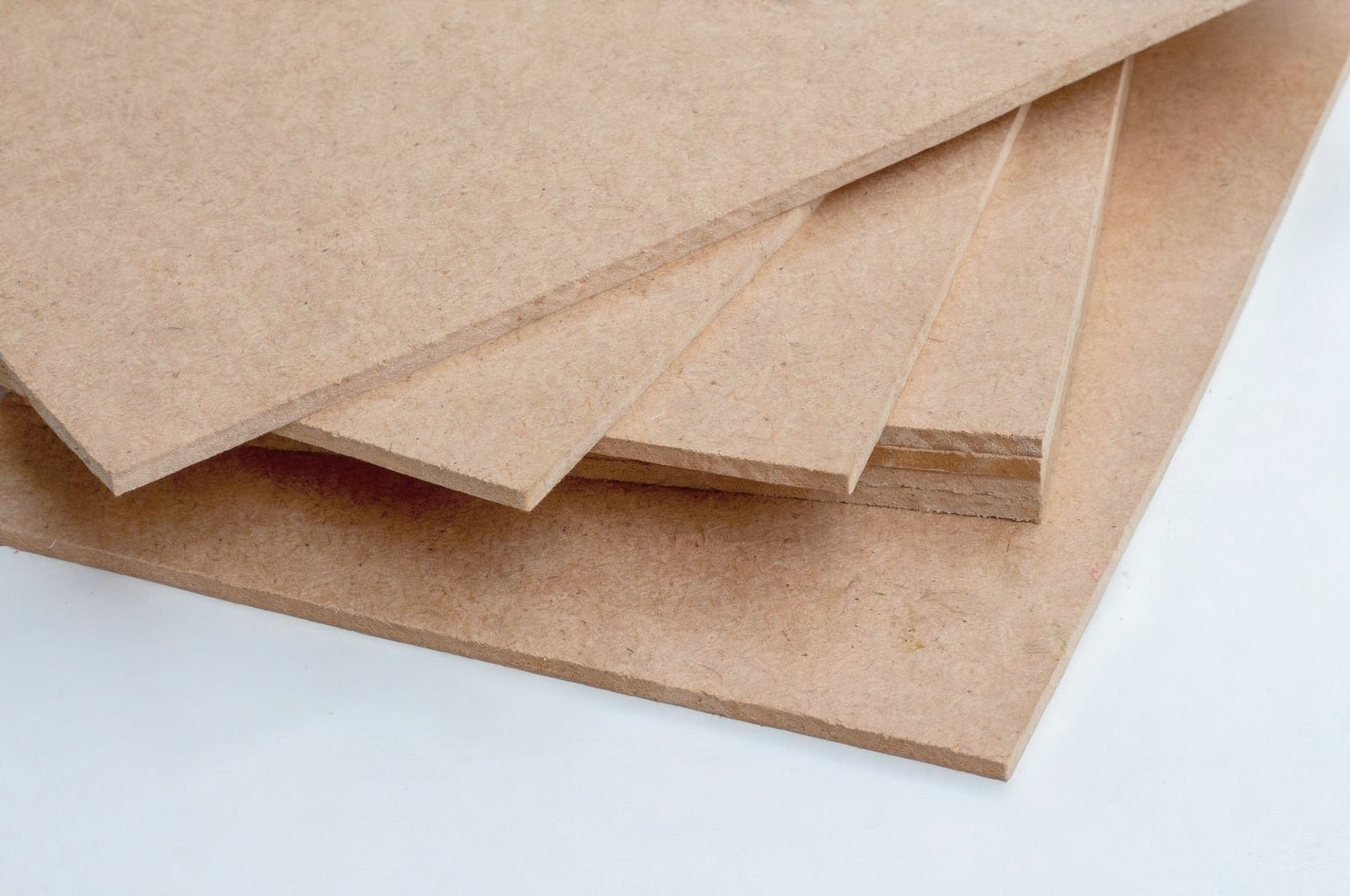 Pre-laminated MDF boards in a range of wood-grain finishes